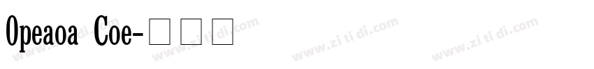 0penSansRoman Conden字体转换